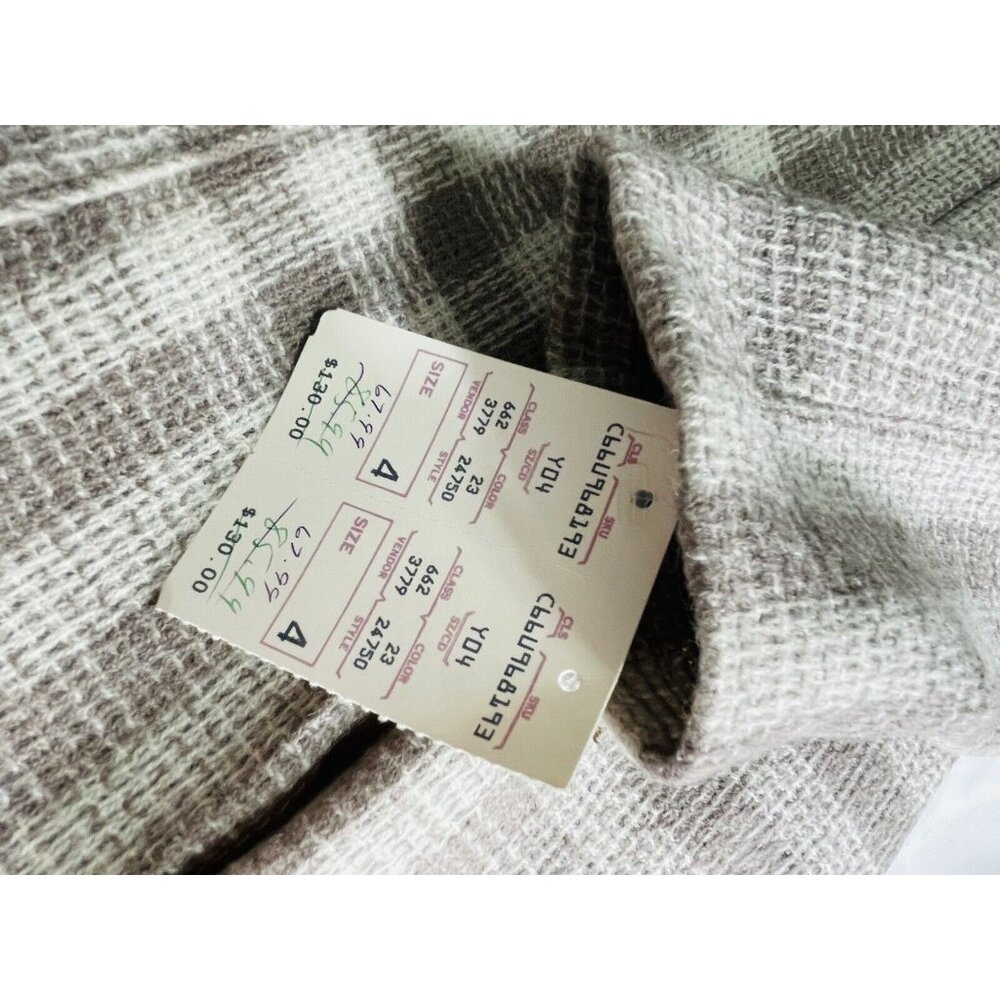 AC Sport Vintage Retro Wool Tan Brown Plaid Blazer Jacket With Tags Size 4 - Picture 5 of 12